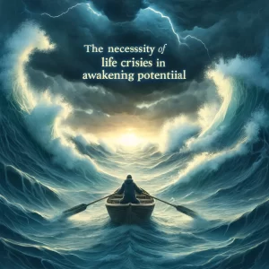 'The Necessity of Life Crises in Awakening Potential'. The sea is tumultuous